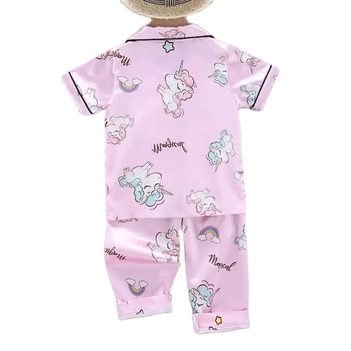 Girls Pajamas Silk Satin