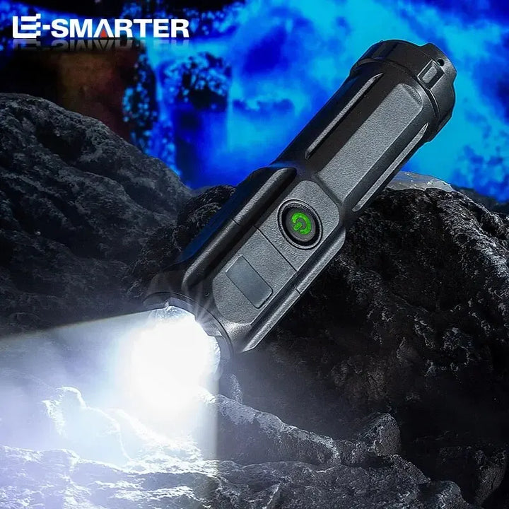 Telescopic Zoom Tactical Torch USB Portable Flashlight