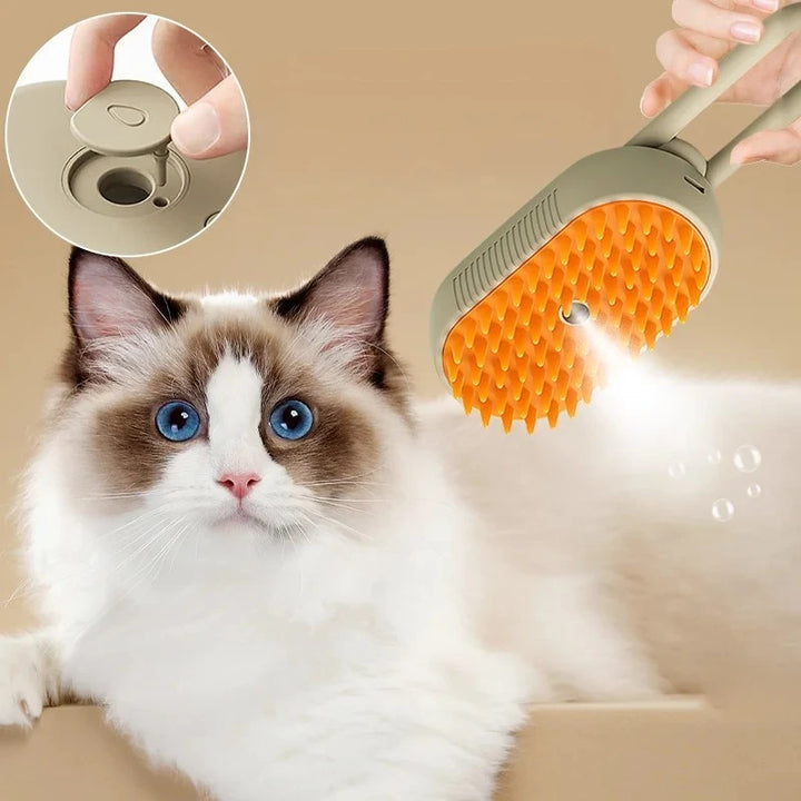 Steam Brush Cat Dog Cleaning