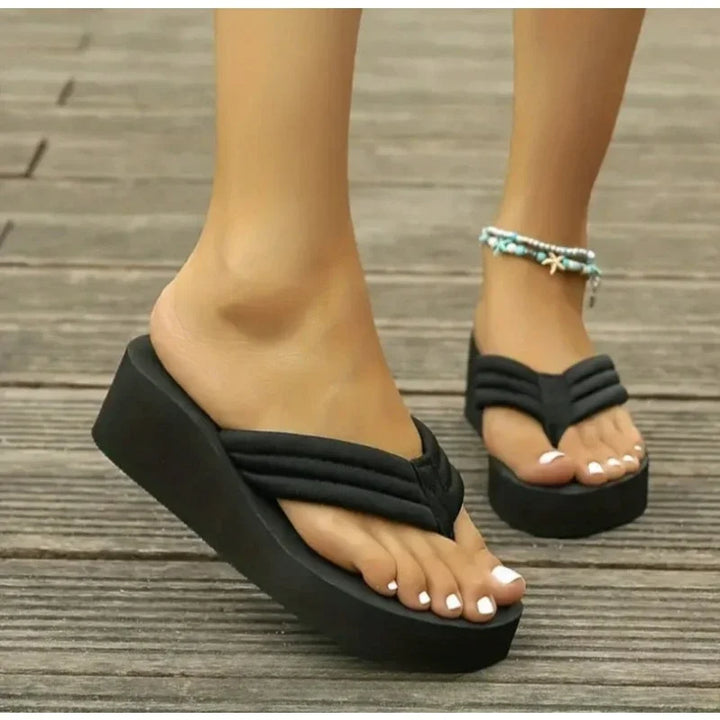 Flip Flops Wedge Heel Thick Sole Summer