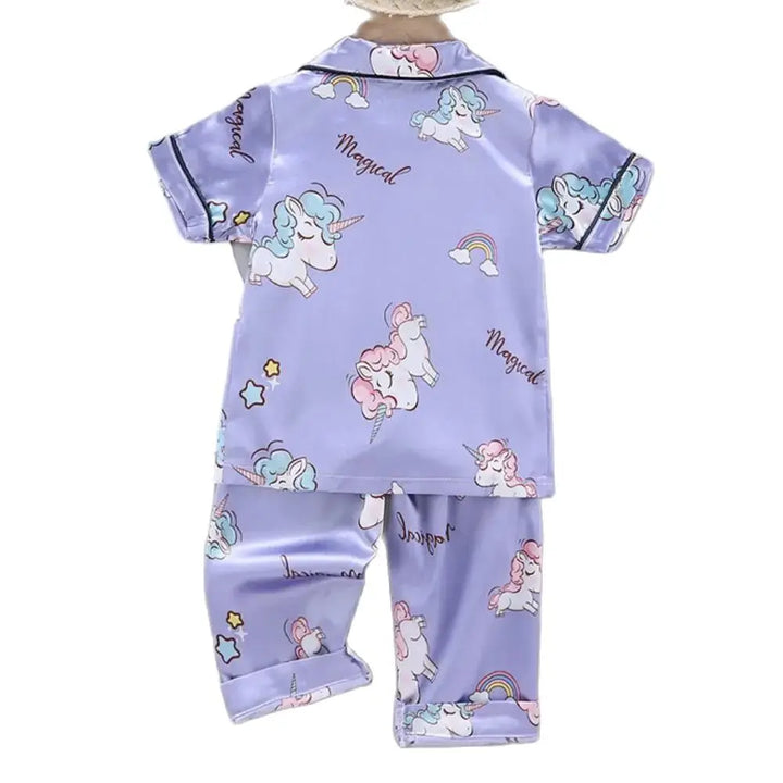 Girls Pajamas Silk Satin