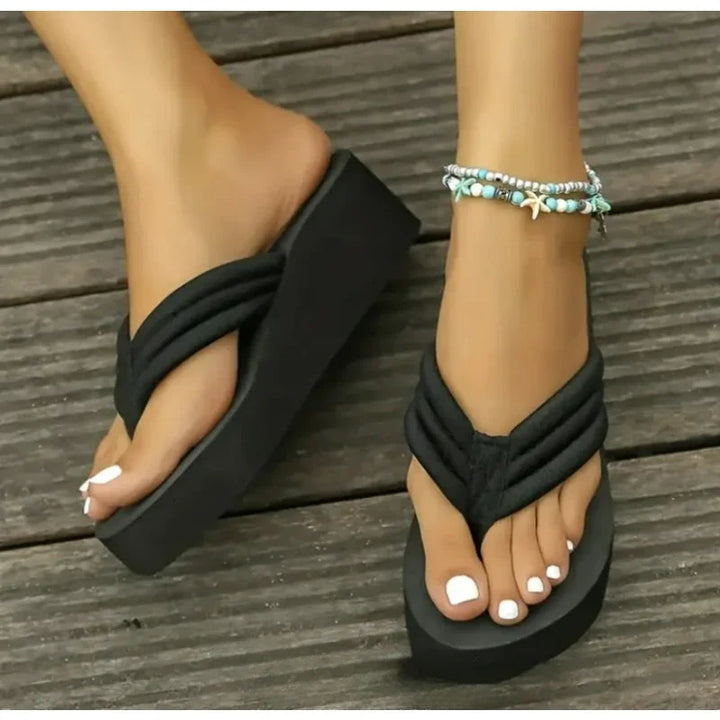 Flip Flops Wedge Heel Thick Sole Summer